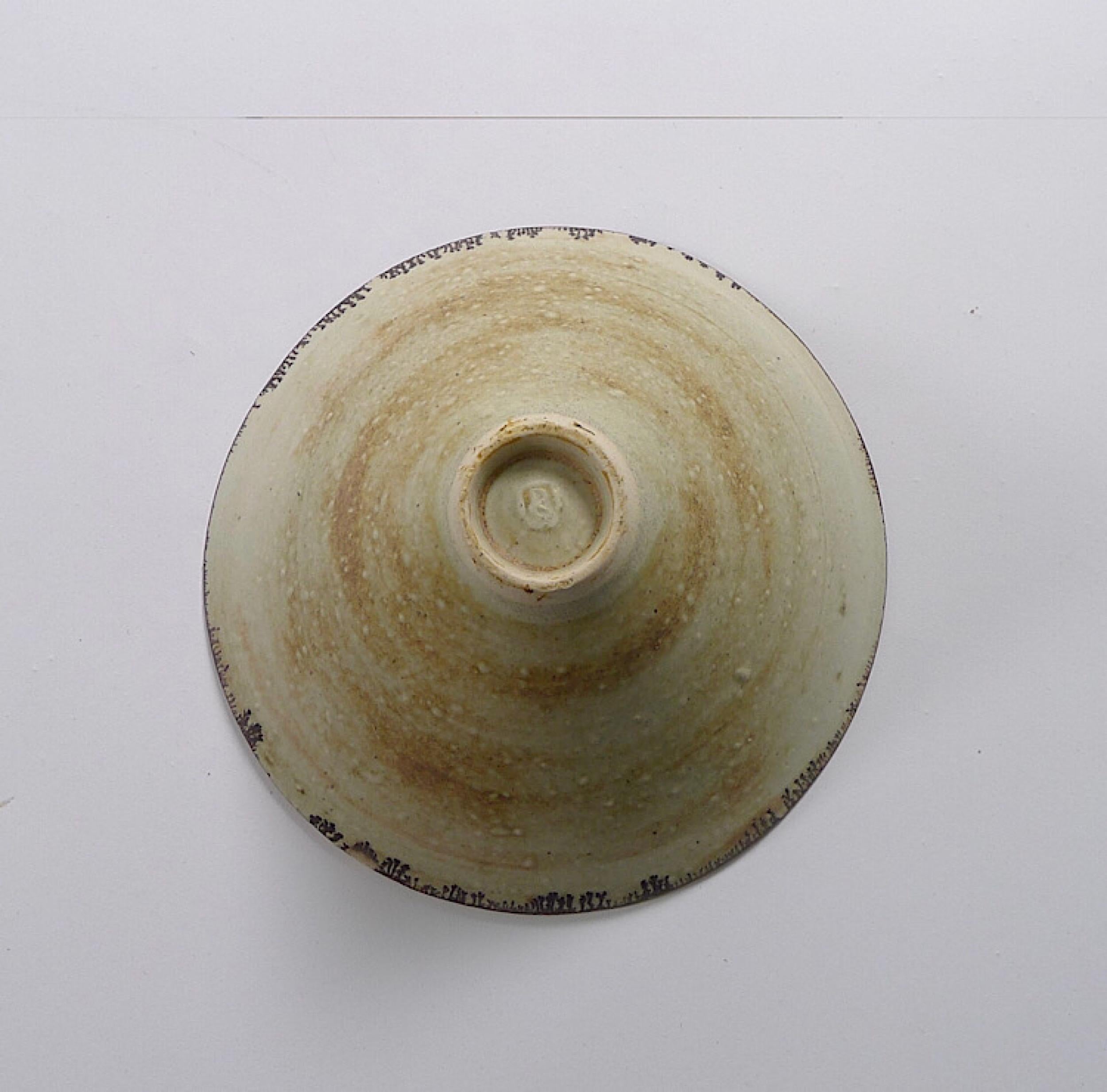 Lucie Rie, Porcelain Bowl, Flaring Conical Form, Impressed Seal Mark 3