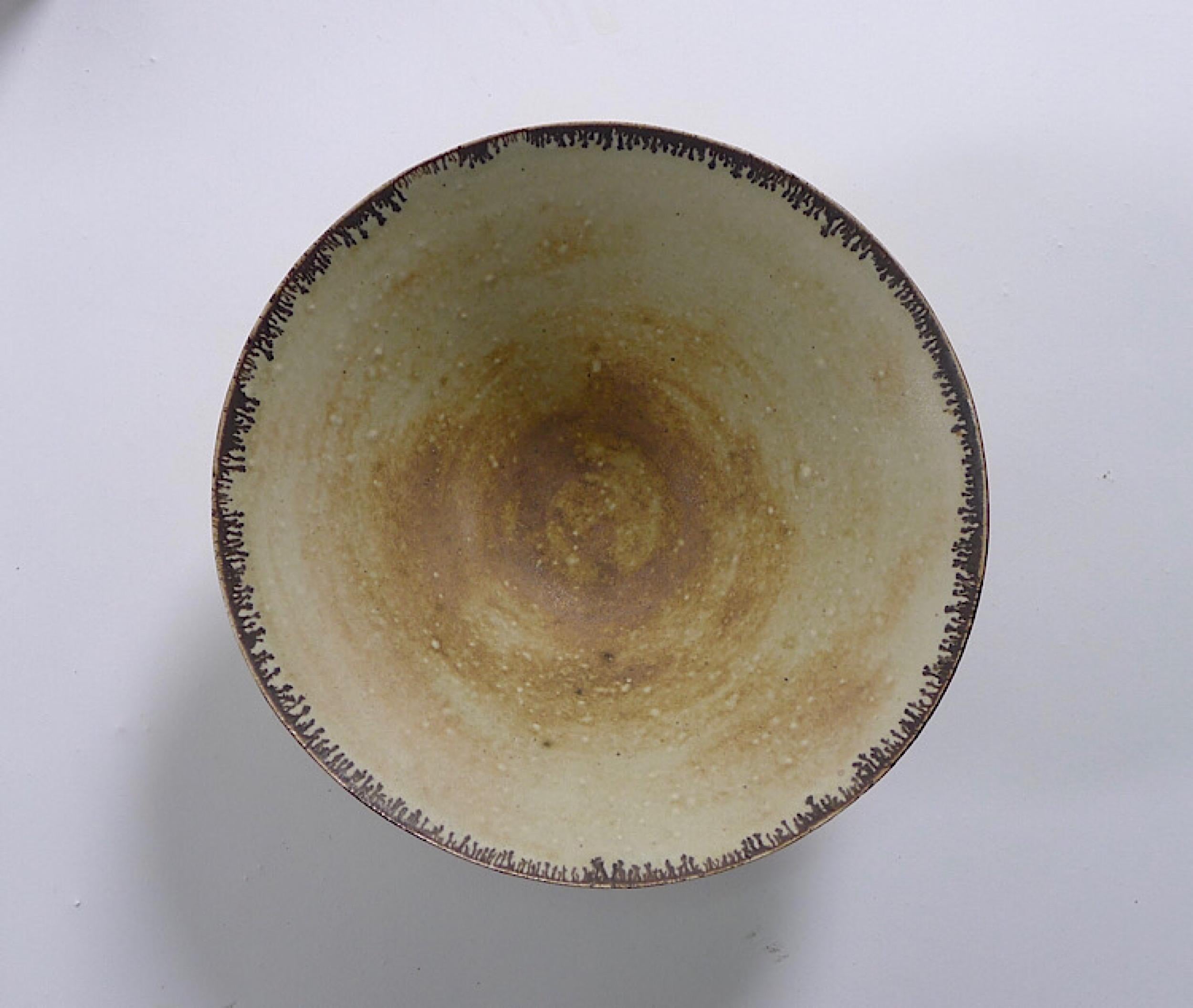 Lucie Rie, Porcelain Bowl, Flaring Conical Form, Impressed Seal Mark 2