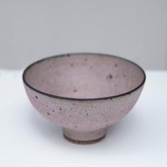 Bol de couleur rose signé Lucie Rie, 1980