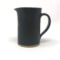 Lucie Rie Stoneware Jug in Manganese and White Glaze
