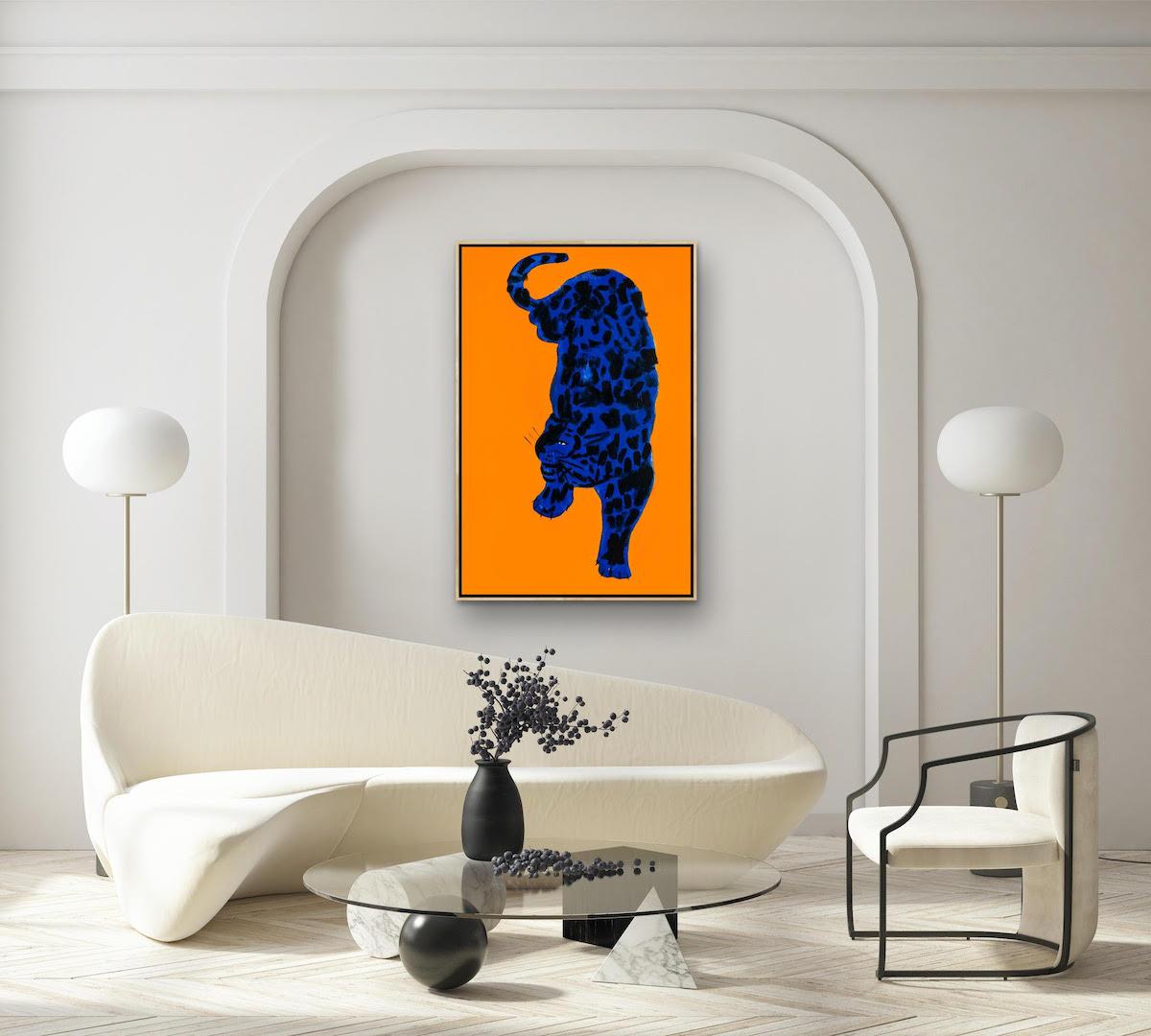 Blue Tiger, Lucie Sheridan, Original paining, Animal art, Graphic art, 2022 For Sale 1