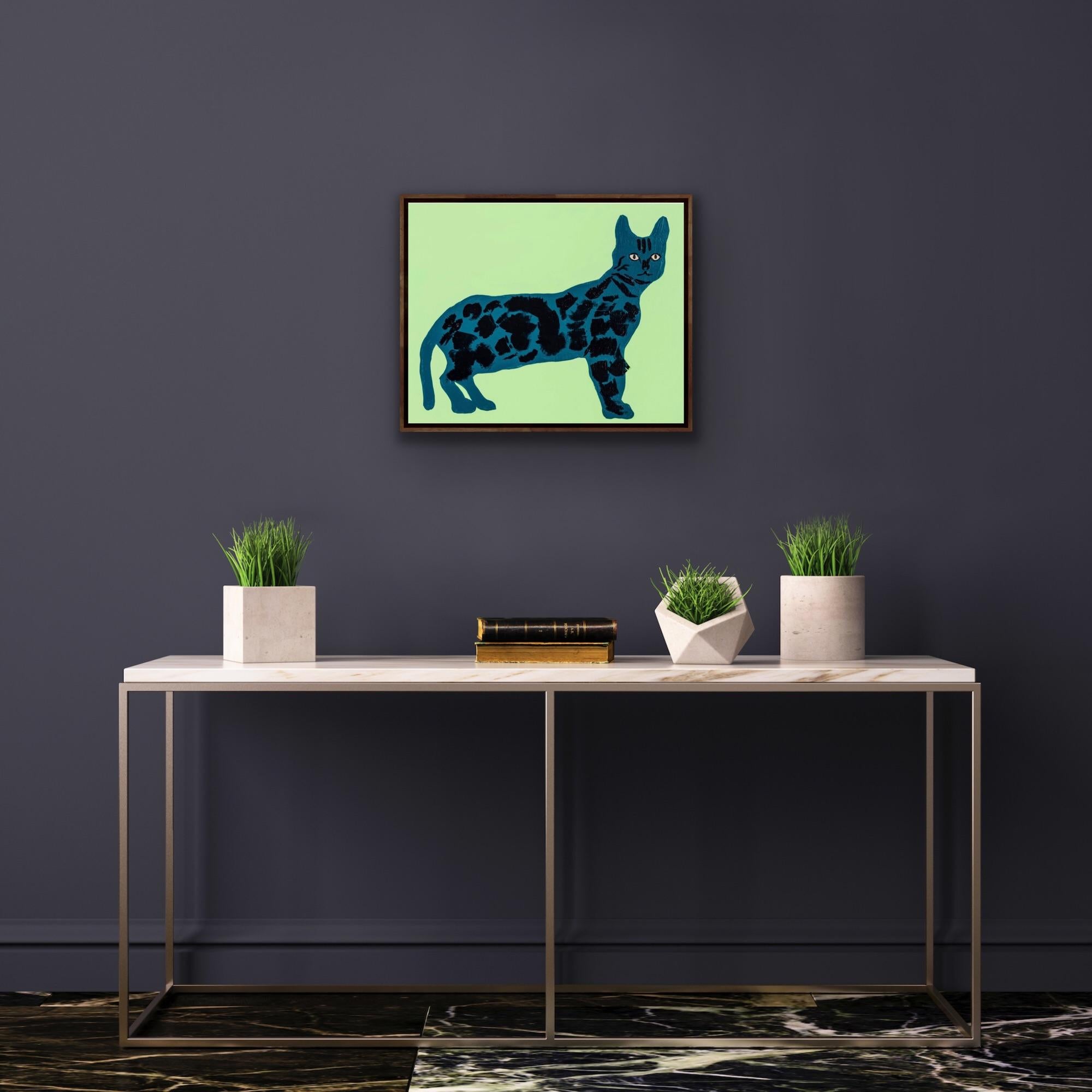 Jane, Lucie Sheridan, Animal and wildlife art, Illustrative art, Cheetah [2022] - Painting by Lucie Sheridan 