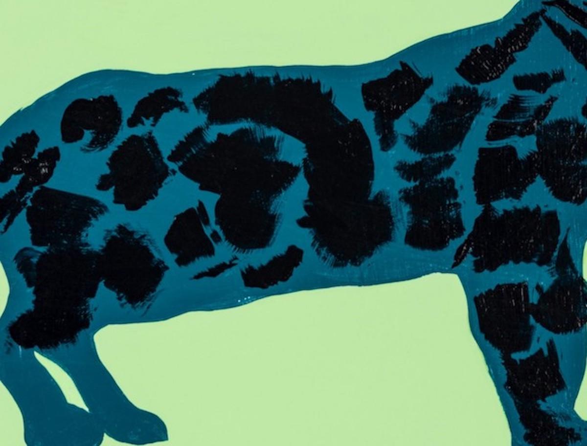 Jane, Lucie Sheridan, Animal and wildlife art, Illustrative art, Cheetah [2022] - Fauvist Painting by Lucie Sheridan 