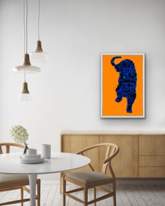 Blue Tiger Acrylic on Canvas Painting by Lucie Sheridan, 2022