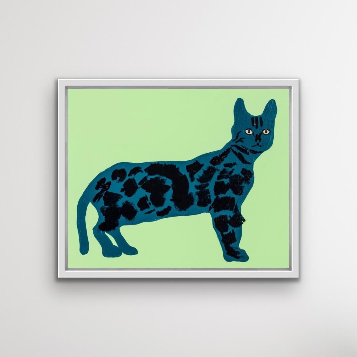 Jane Jane, Lucie Sheridan Tierkunst, Leopardenmalerei, helle Kunst, halb-abstrakte Kunst im Angebot 2