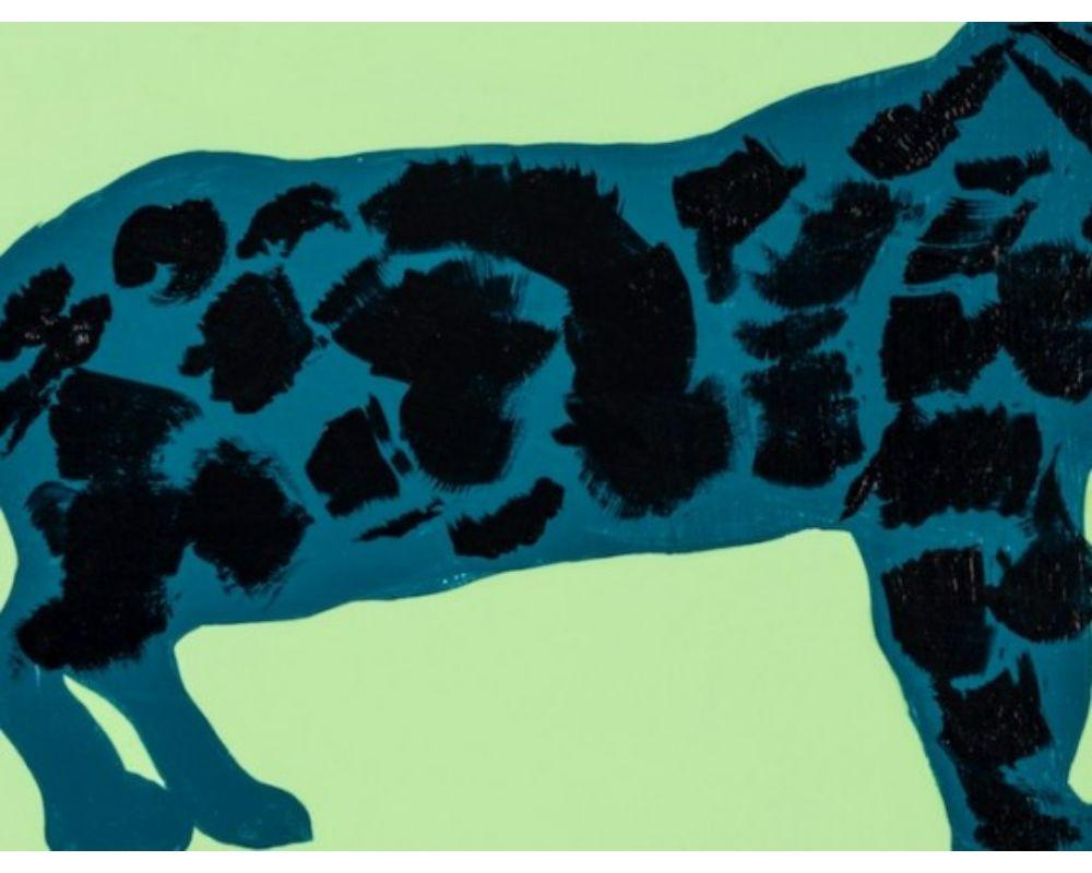 Jane, Lucie Sheridan Animal Art, Leopard Painting, Bright Art, Semi-Abstract Art For Sale 2