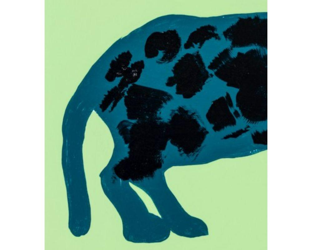 Jane Jane, Lucie Sheridan Tierkunst, Leopardenmalerei, helle Kunst, halb-abstrakte Kunst im Angebot 6