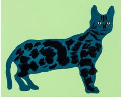 Vintage Jane, Lucie Sheridan Animal Art, Leopard Painting, Bright Art, Semi-Abstract Art
