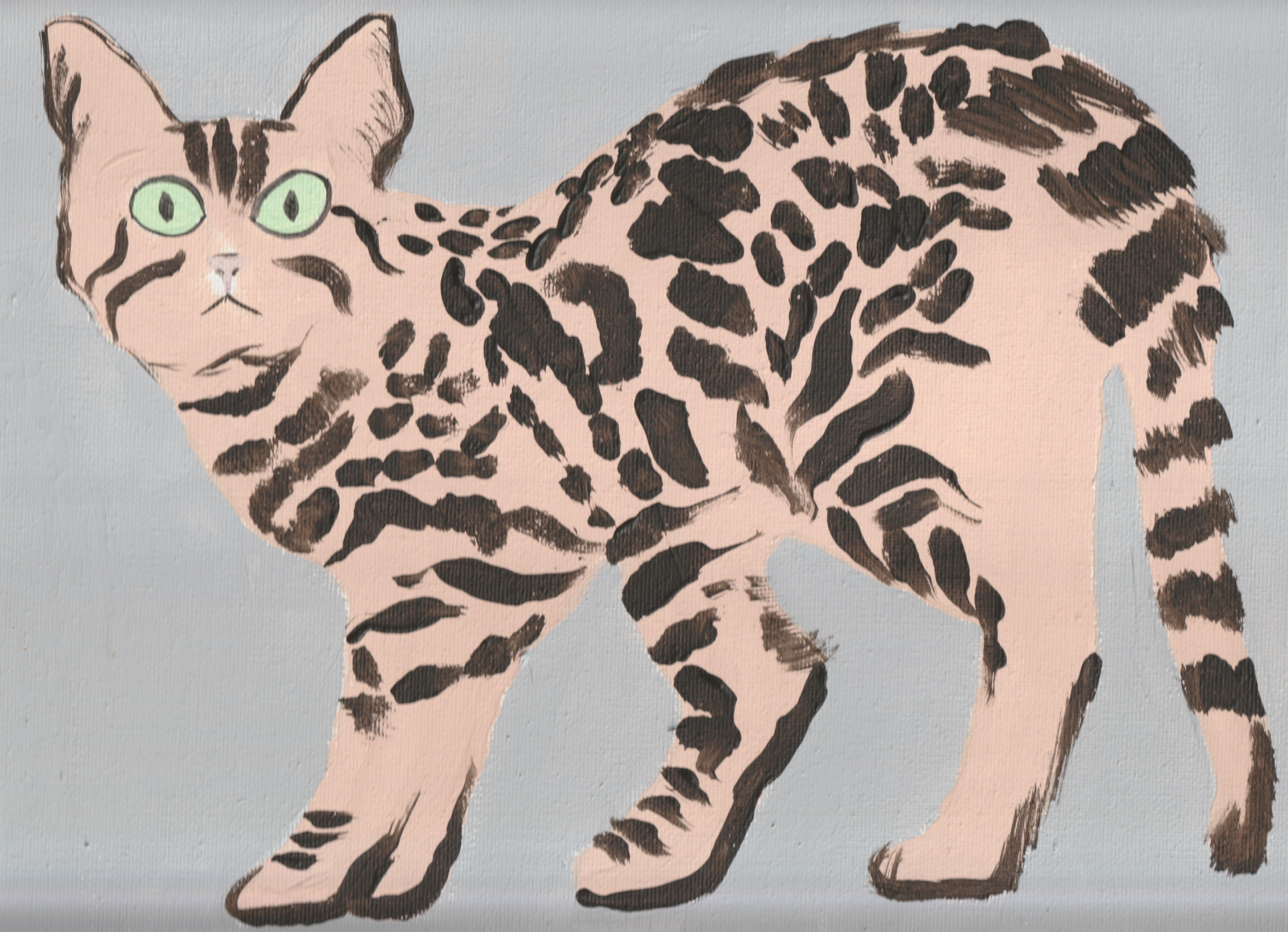 Lucie Sheridan Portrait Painting – Perky Tabby, Originalgemälde, Porträt, Contemporary