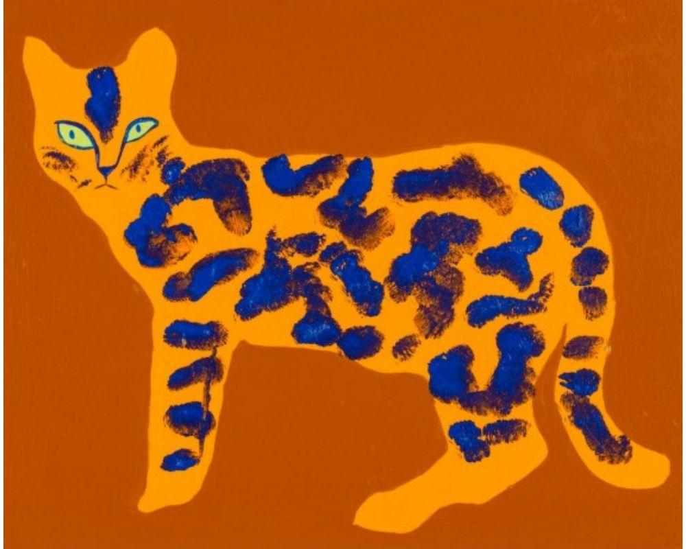 Timothy, Lucie Sheridan, Animal Art, Cat Art, Bright Art, Happy Art