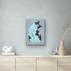 True Blue, original painting, portrait, contemporary