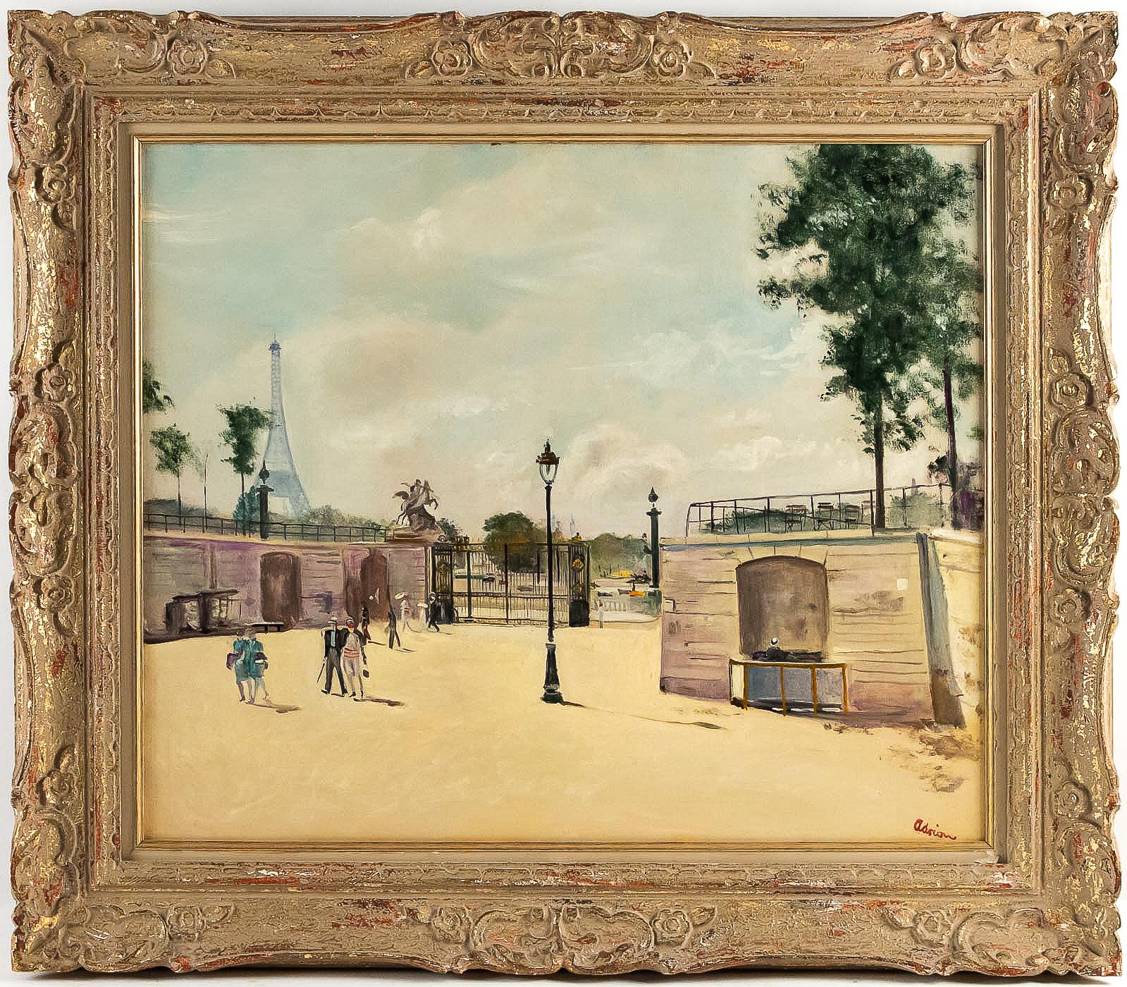 Lucien Adrion oil on canvas Tuileries view in the 1930s, Paris.

We present you a gorgeous painting by this exciting painter who Lucien Adrion.

A beautiful and decorative, full of life and light oil on canvas, depicting a lovely Tuileries view,