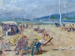 Une scène de plage impressionniste française:: peut-être Cannes