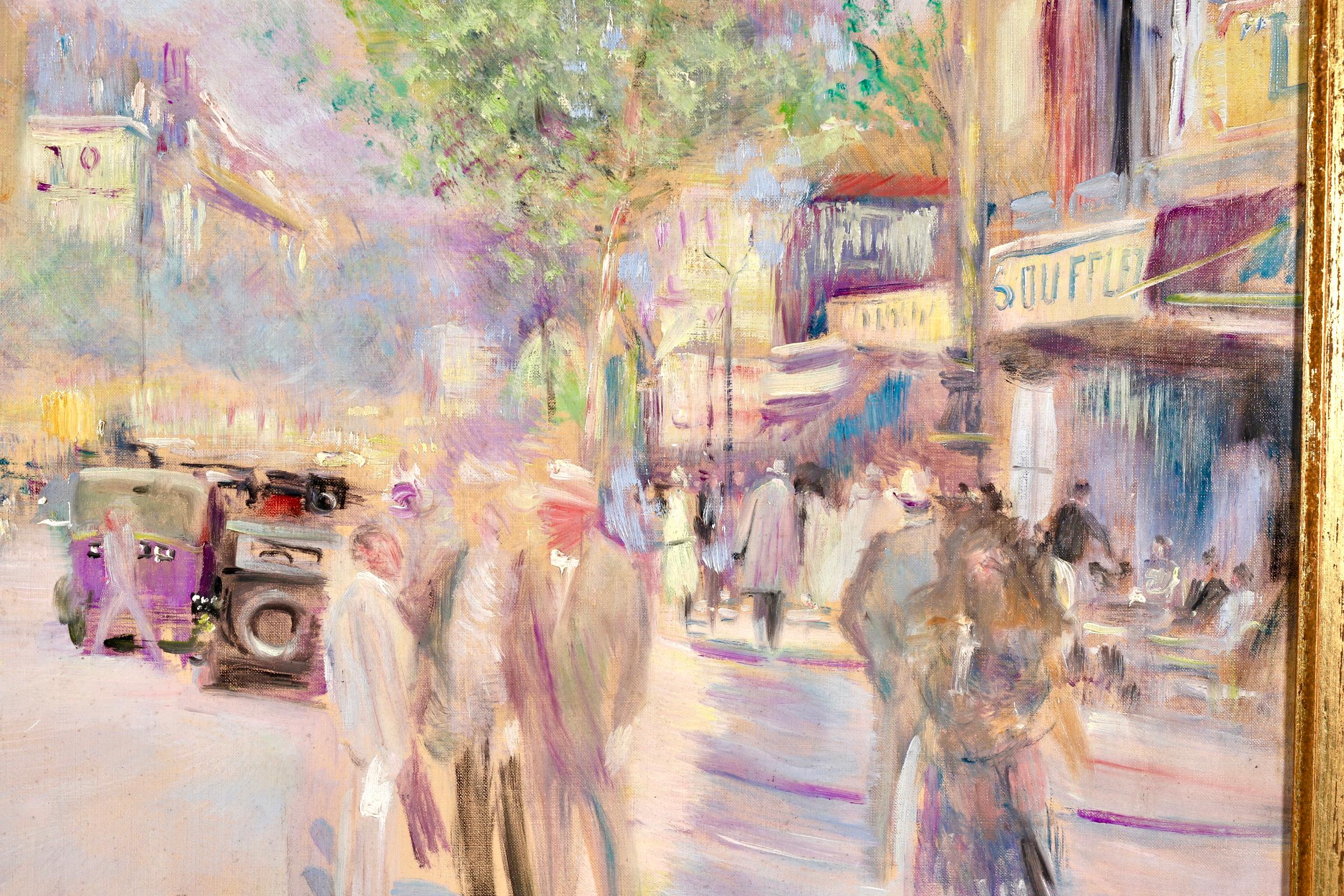 Boulevard Saint-Michel - Paris - Post Impressionist Oil, Cityscape by L Adrion 5