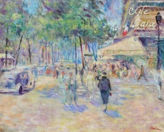 Paris, Café de la Paix. Huile sur toile, 60 x73 cm