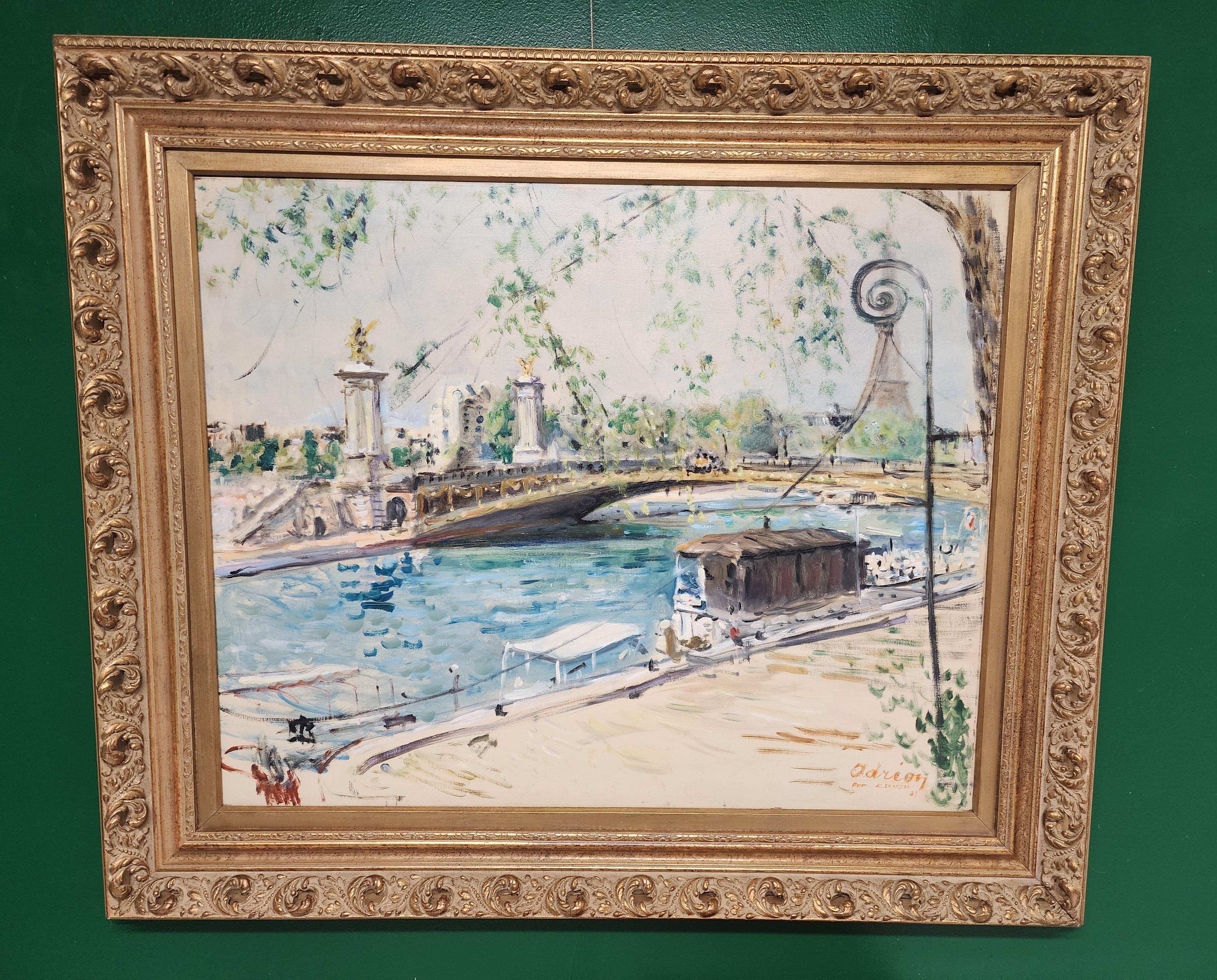 Pont Alexandre III - Painting di Lucien Adrion