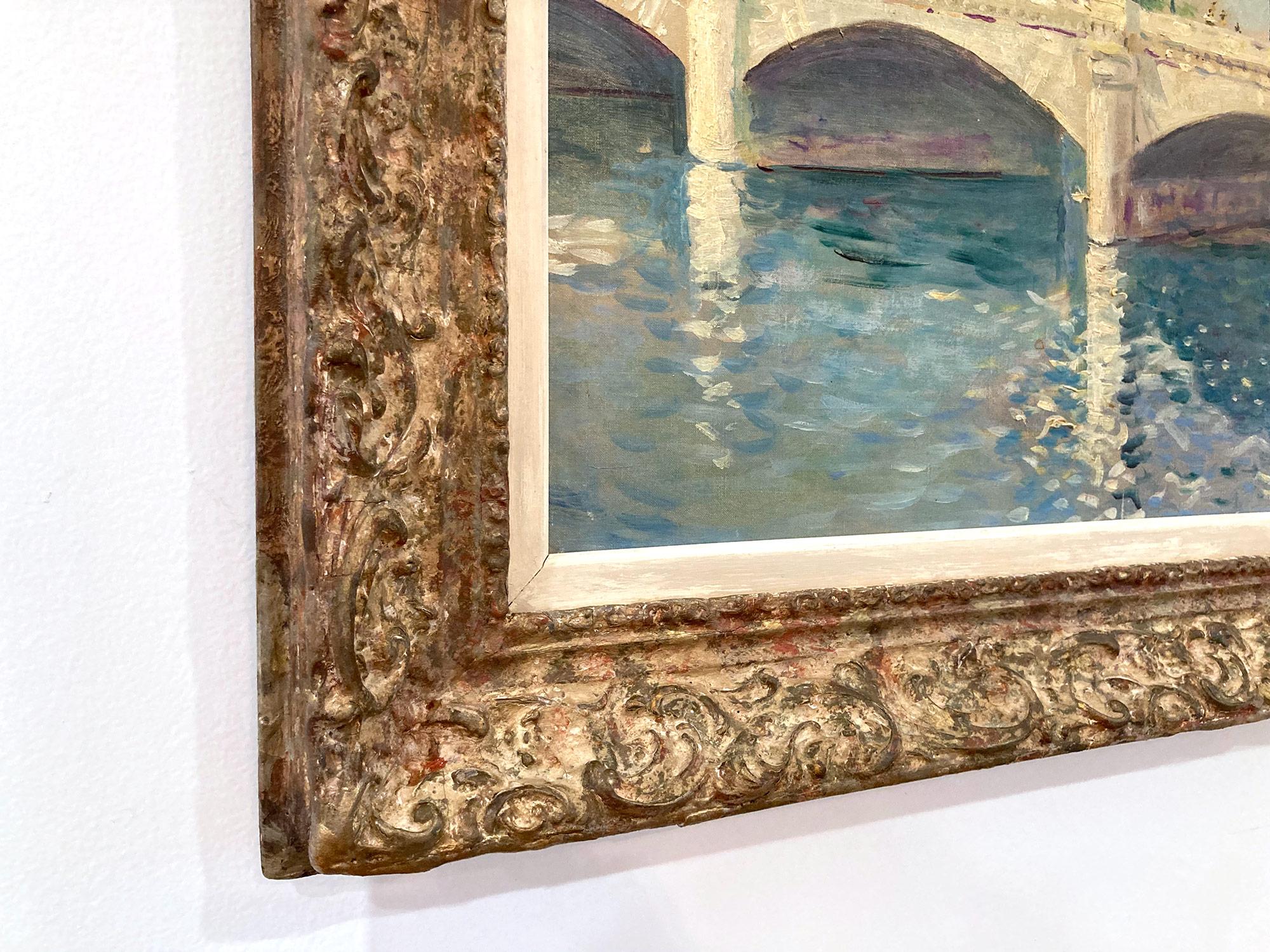 Peinture à l'huile post-impressionniste « Pont de la Concorde » en Seine à Paris  en vente 11