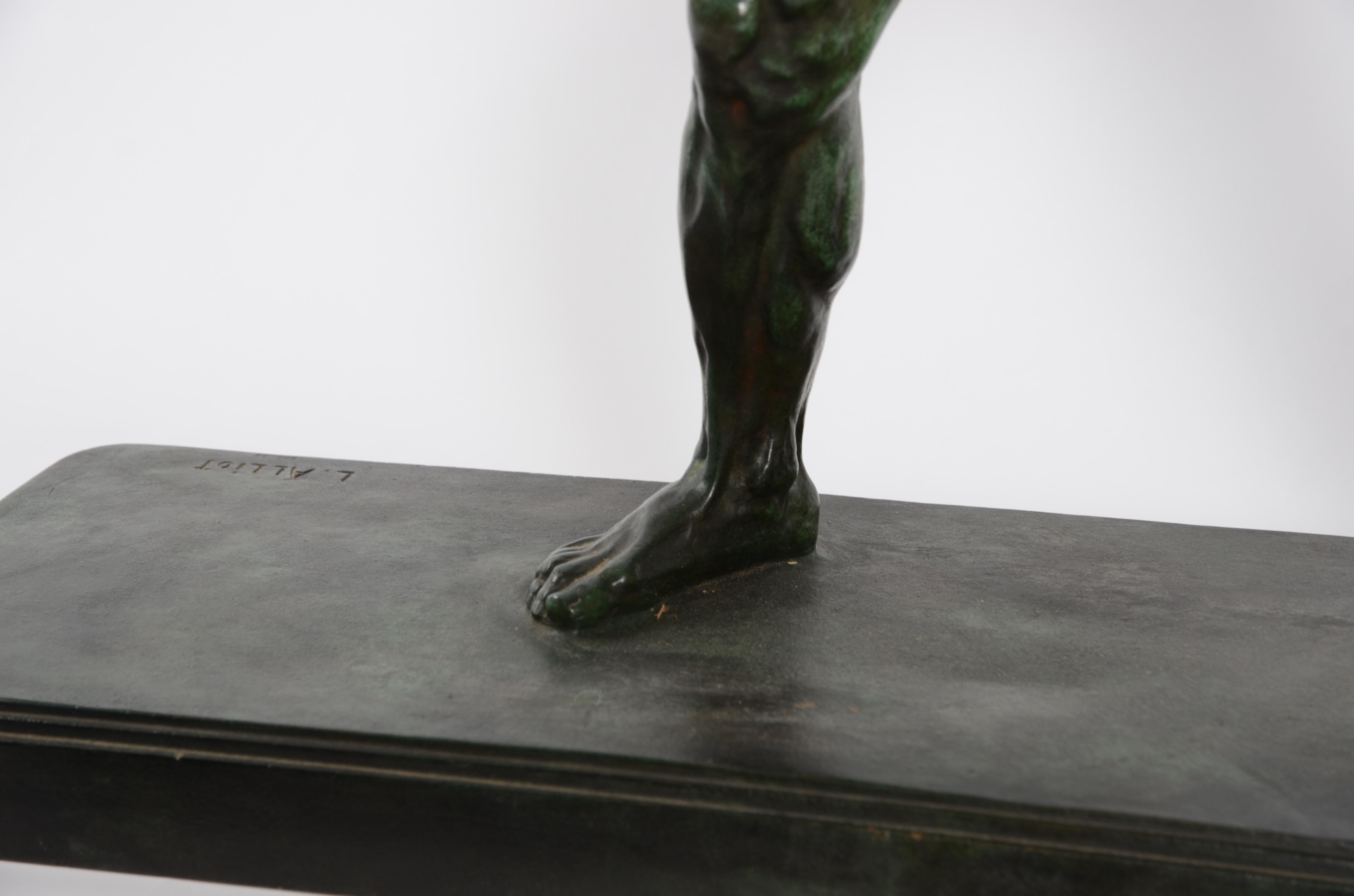 Lucien Alliot Sculpture, Bronze, France, 1920s 3