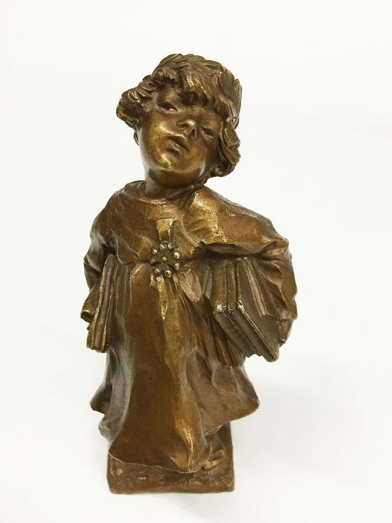 Lucien Alliot French Small Bronze Figurine For Sale 2
