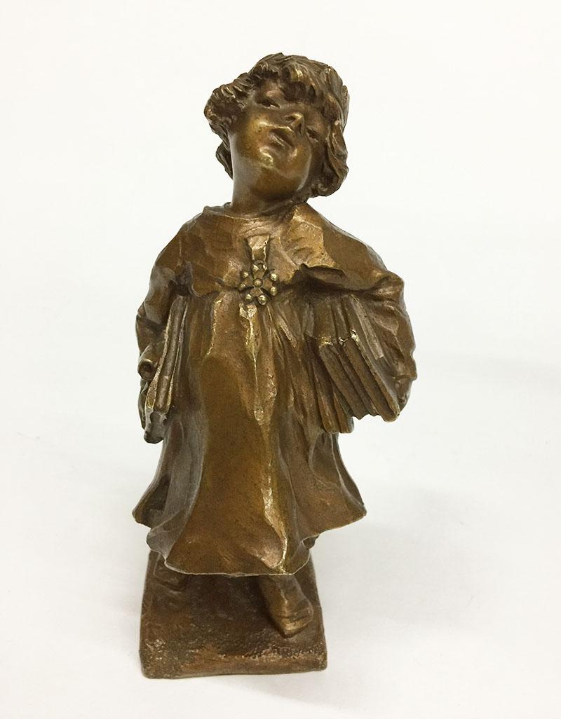 20ième siècle Lucien Alliot Petite figurine française en bronze en vente