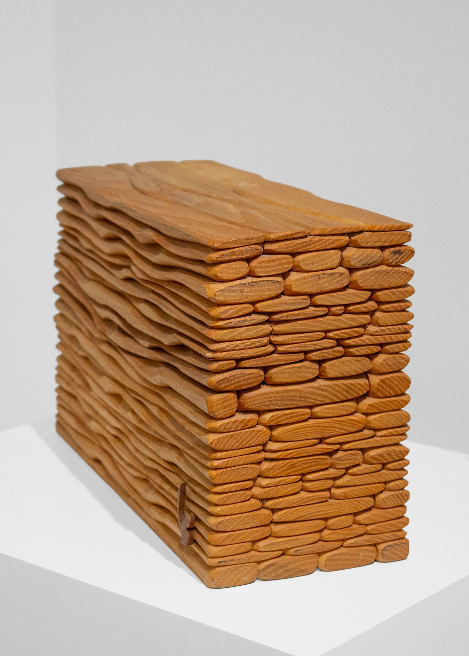 Lucien Bénière Sculpture abstraite en bois de bouleau Bon état - En vente à New York, NY