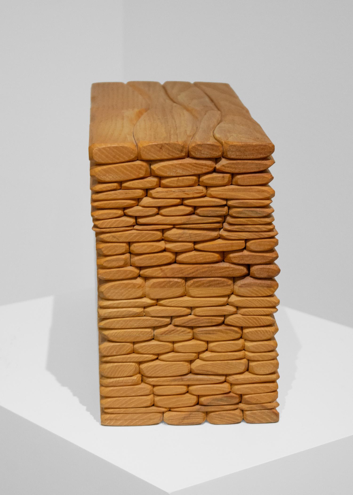 Fin du 20e siècle Lucien Bénière Sculpture abstraite en bois de bouleau en vente