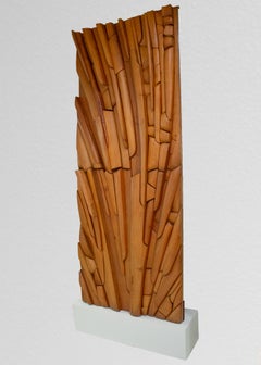 Lucien Bénière Large Abstract Birchwood "Gerbe" Sculpture