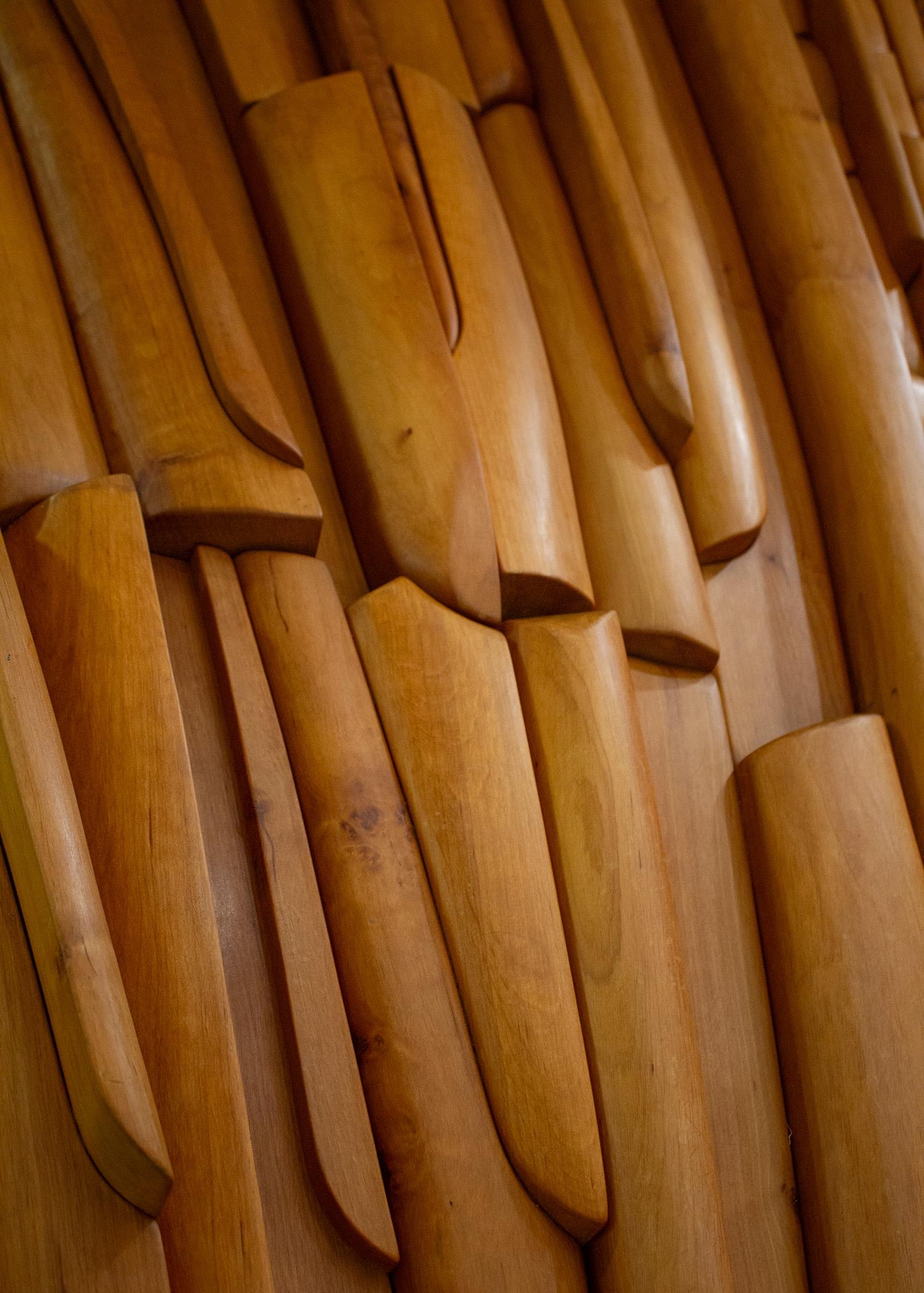 Brutalist Lucien Bénière Large Abstract Birchwood 