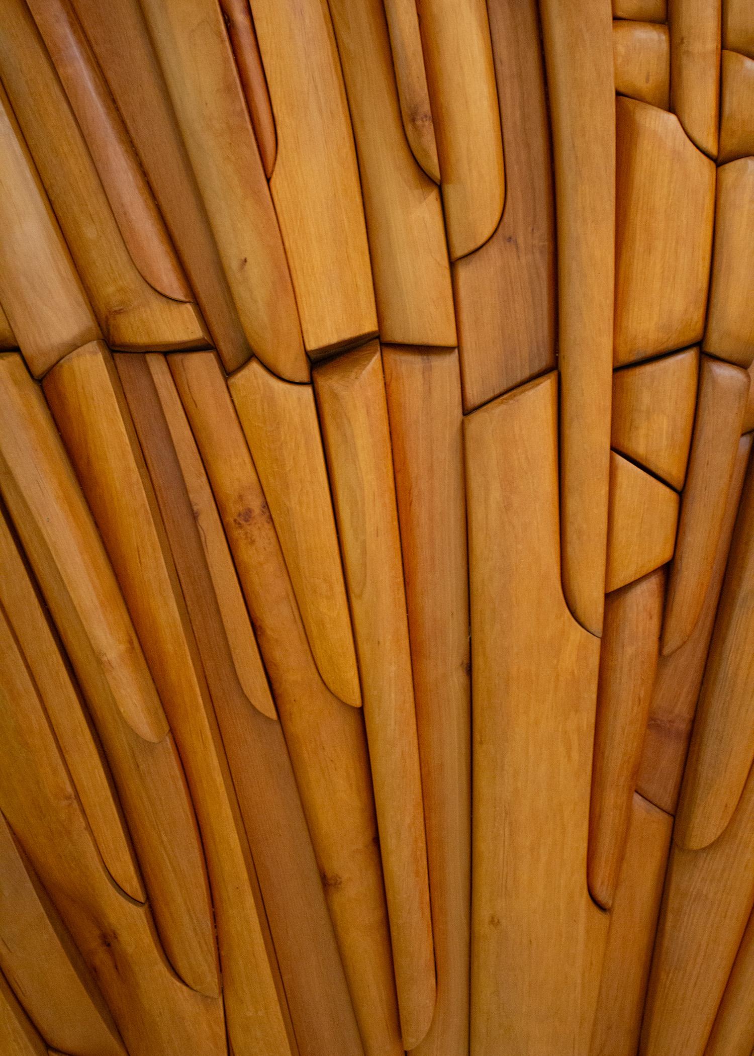 French Lucien Bénière Large Abstract Birchwood 