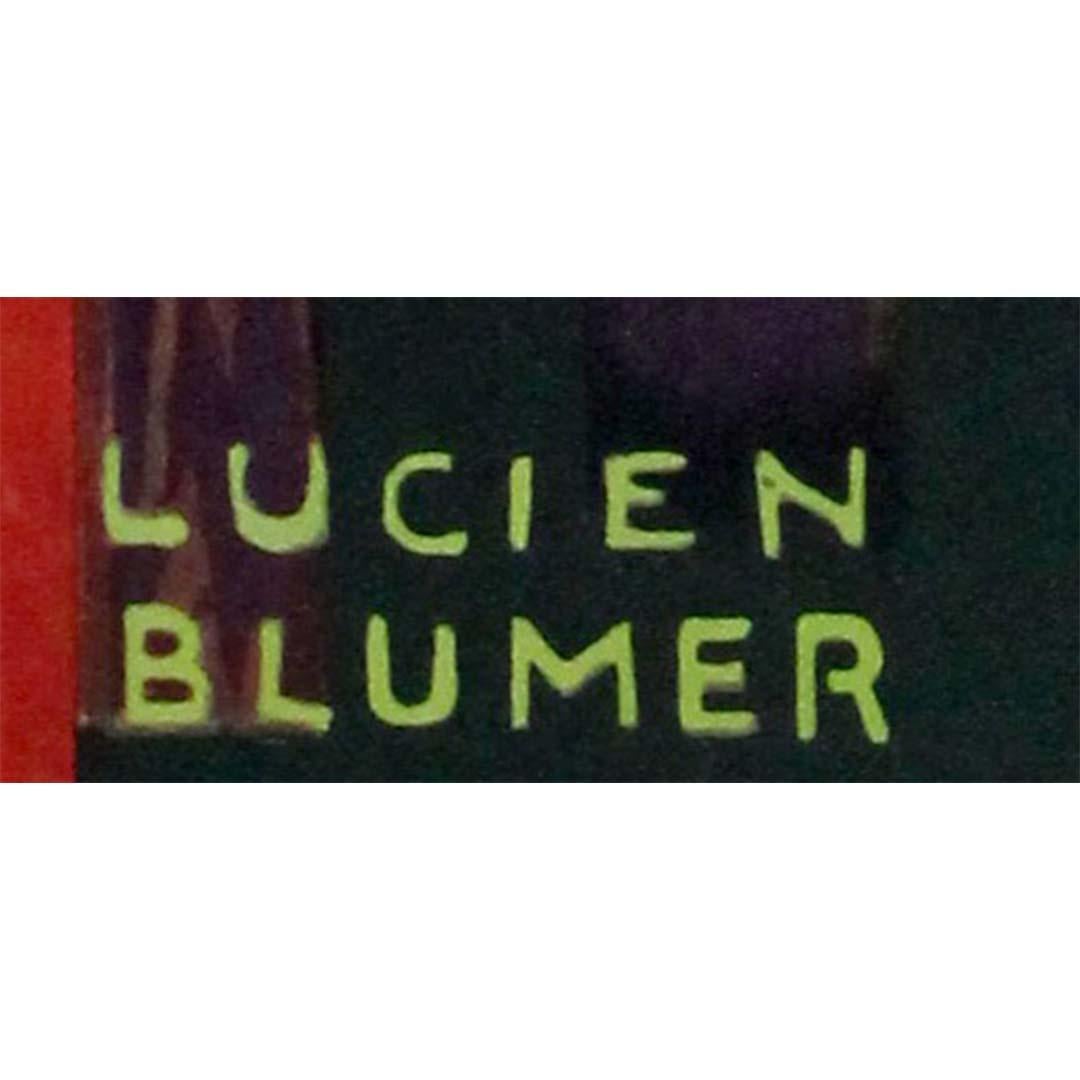 Circa 1920 lithographic travel poster - Spa town of Niederbronn-les-Bains Alsace - Black Print by Lucien Blumer