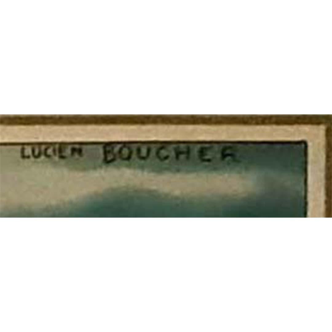 Planisphere originale de Lucien boucher - Carte du monde de 1937 en vente 1