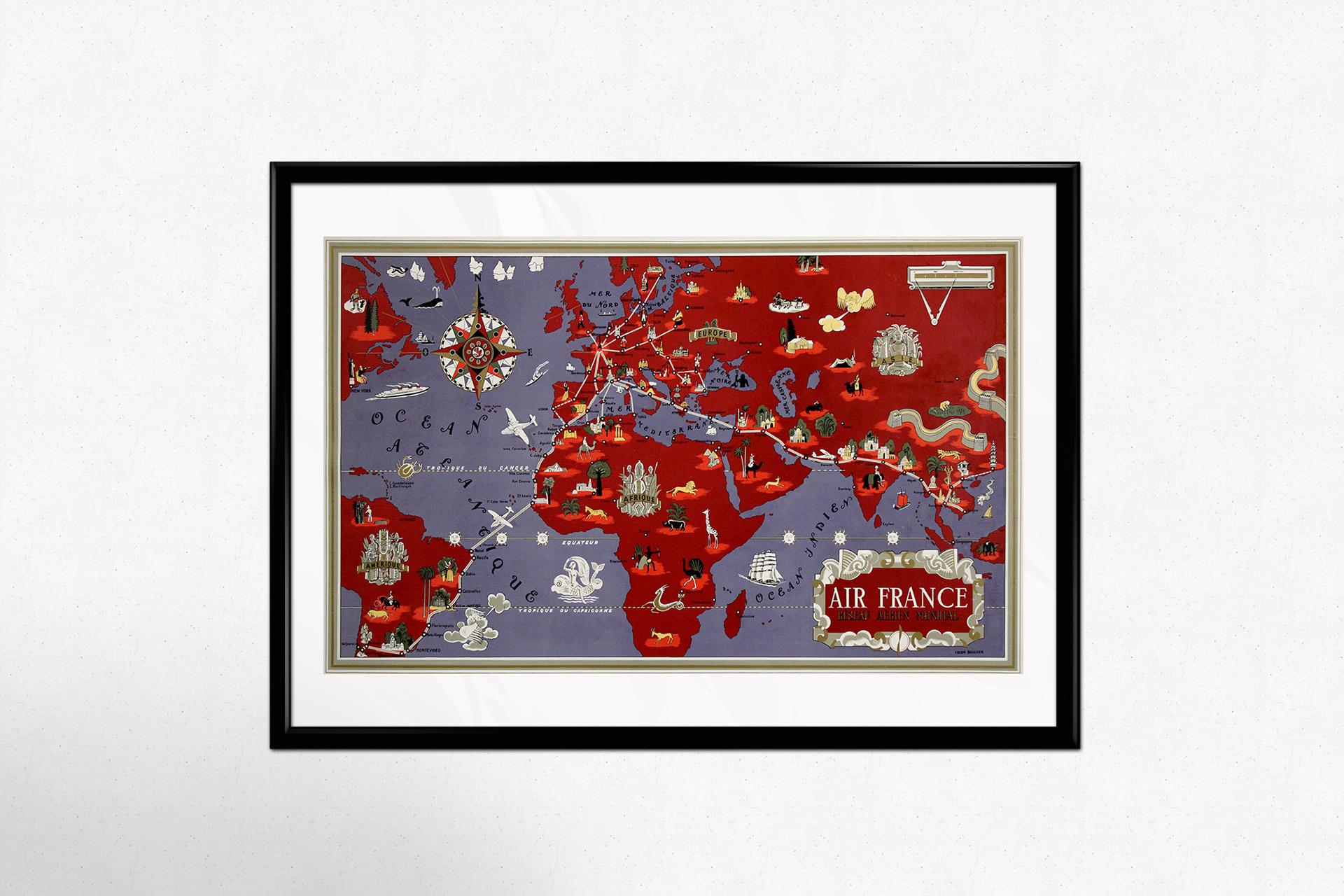 Circa 1950 Air France 