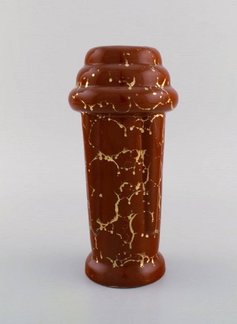 Lucien Brisdoux, France, Art Deco Vase in Glazed Stoneware, 1930/40s For Sale 1