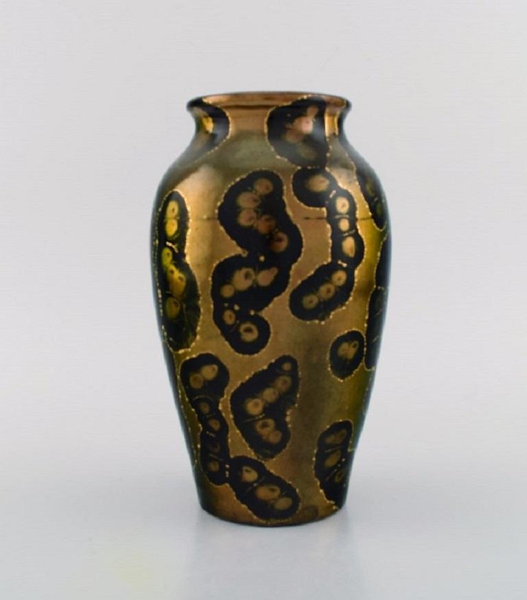 Art Deco Lucien Brisdoux, France, Vase in Glazed Stoneware, 1930s/40s For Sale