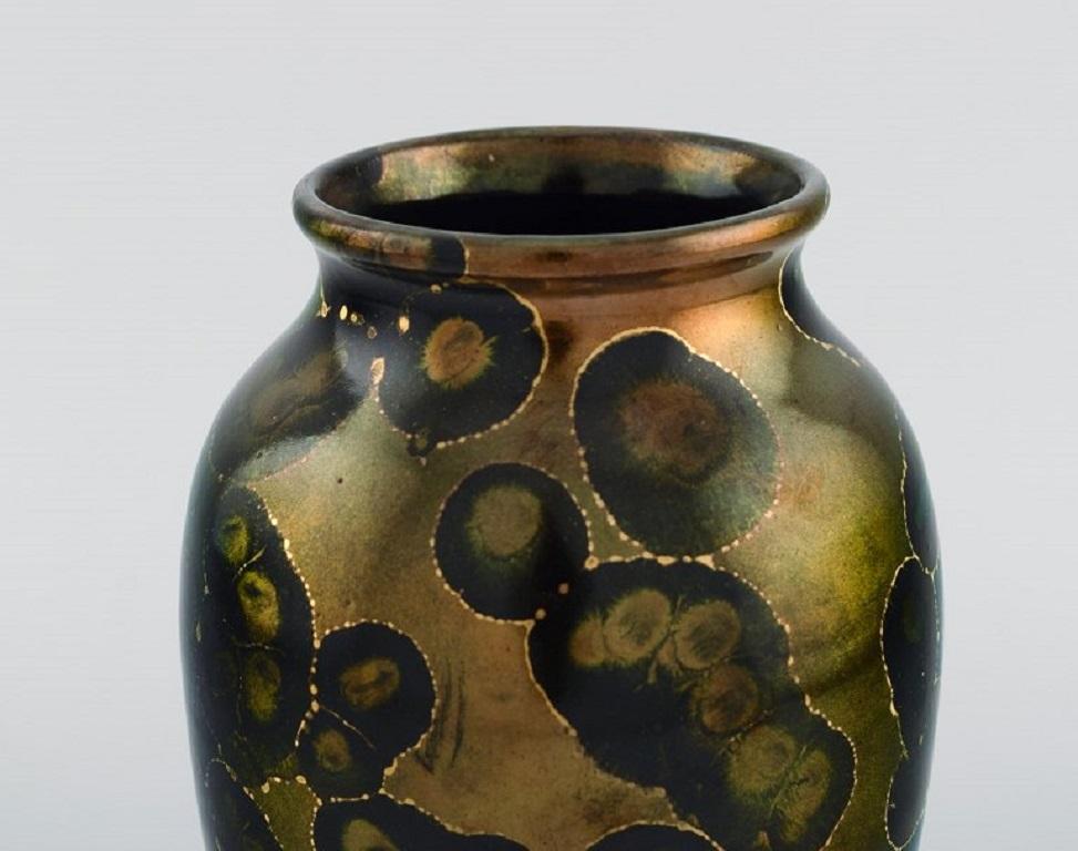 French Lucien Brisdoux, France, Vase in Glazed Stoneware, 1930s/40s For Sale