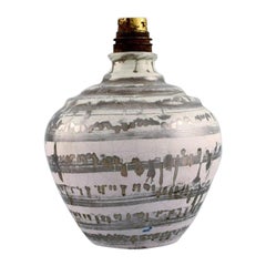 Lucien Brisdoux , France, Table Lamp in Glazed Stoneware, 1930s / 40s