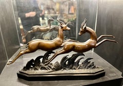 Les Gazelles françaises Art Déco 1930 de Lucien Charles E. Alliot