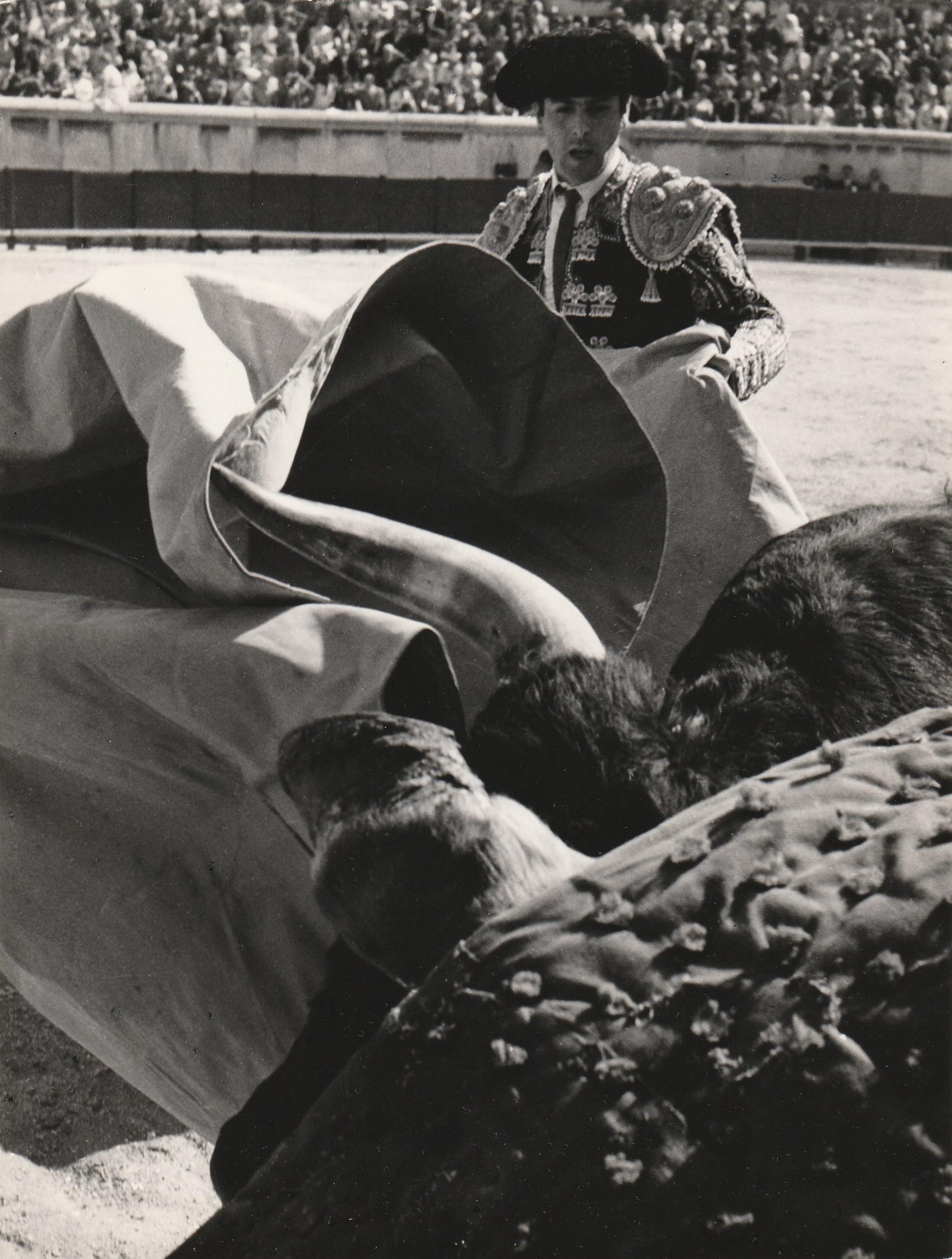 Lucien Clergue Black and White Photograph - Chute de Picador, Béziers