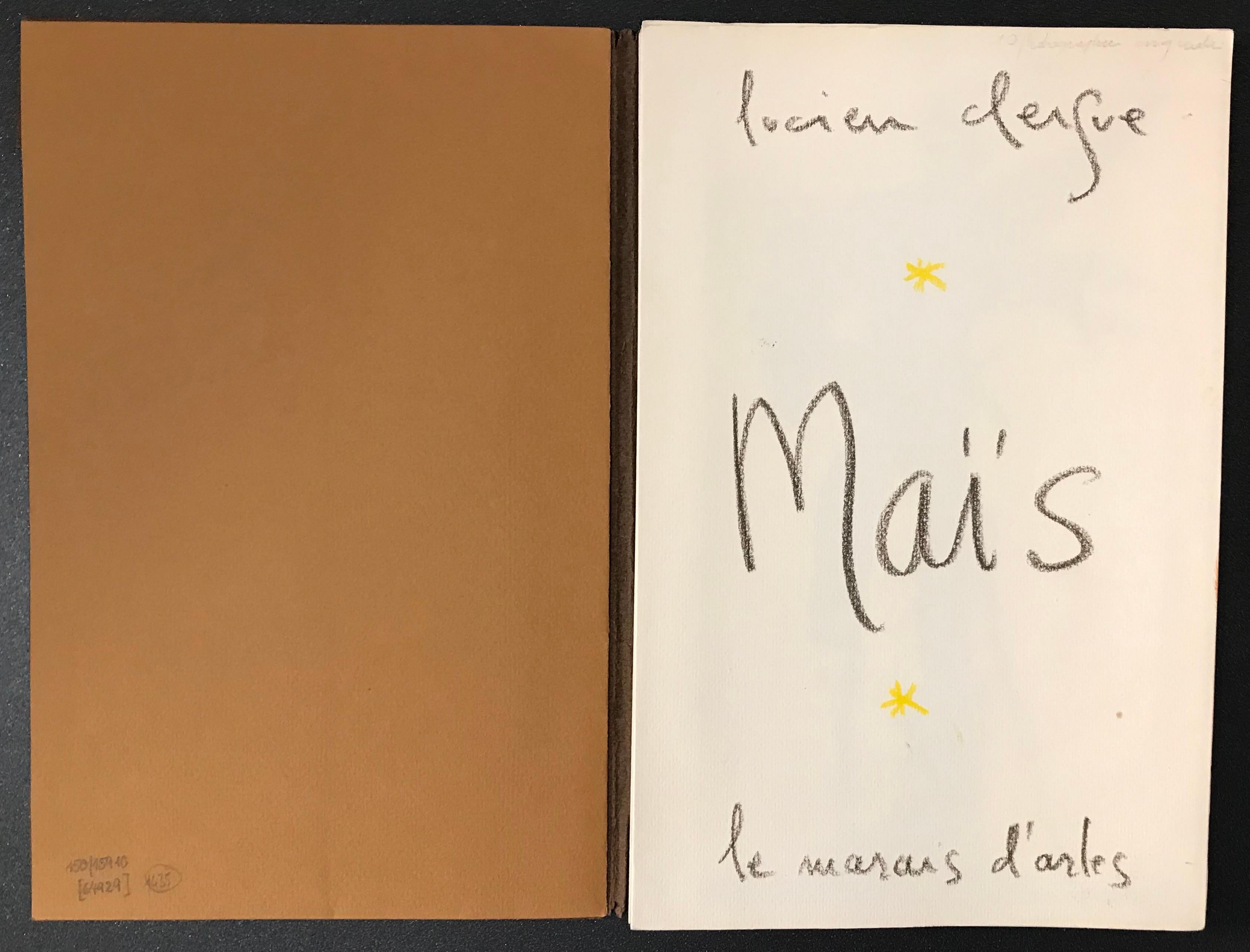 Maïs, Le Marais D'Arles is an original hand-made photographic book realized in 1960 by the famous photographer Lucien Clergue.

The artwork consists of an album of ten gelatin silver prints (about 18 x 13 cm each one) mounted at top corners