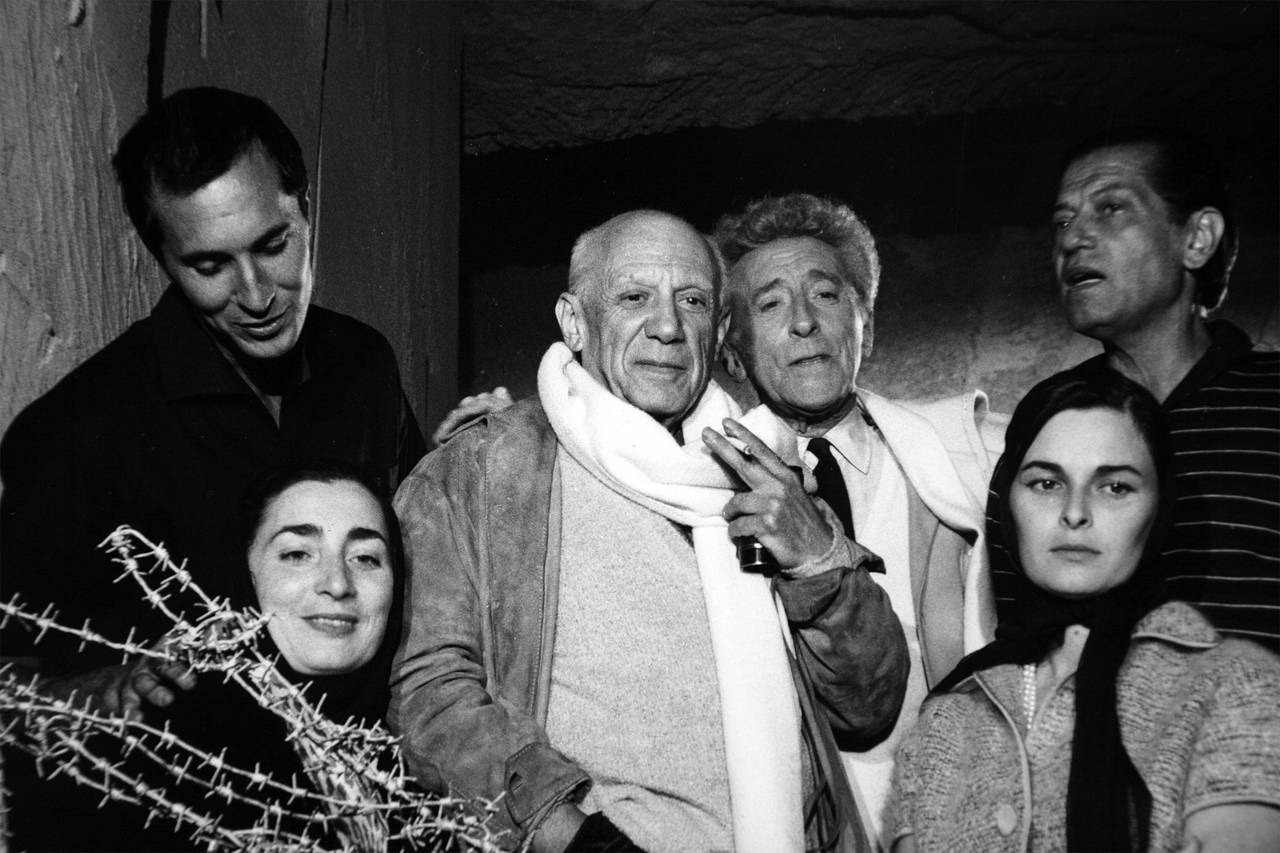 Picasso with Friends and Family 1955 - Photograph by Lucien Clergue