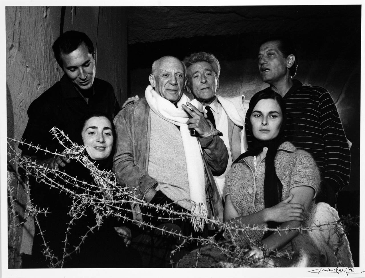 Lucien Clergue Portrait Photograph - Picasso with Friends and Family 1955