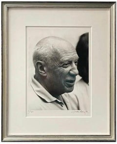 Used Silver Gelatin Photograph Hand Signed Photo Pablo Picasso Arles Lucien Clergue