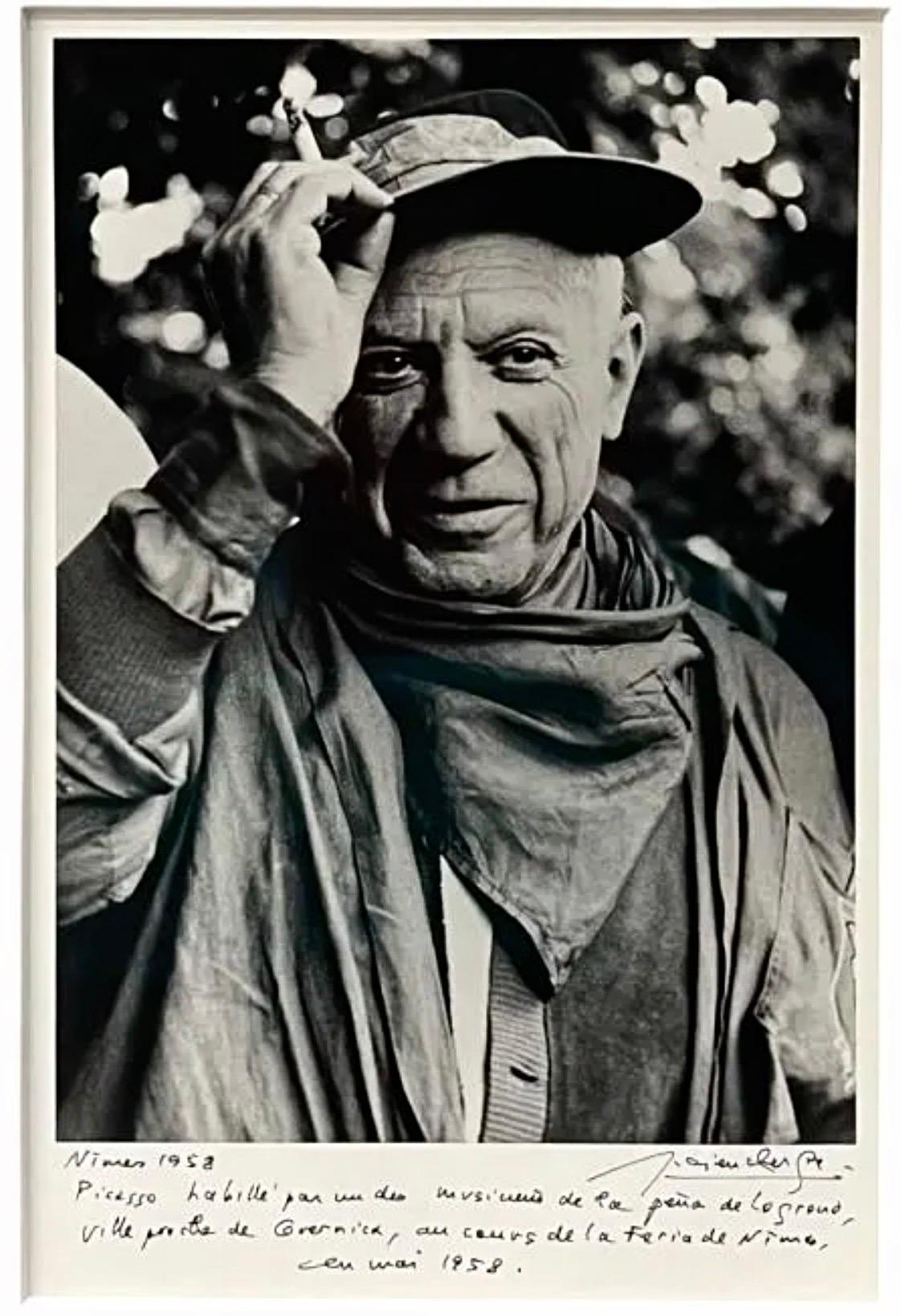 Photographie gélatino-argentique signée à la main Pablo Picasso Feria Lucien Clergue en vente 1