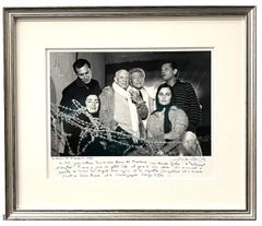 Vintage Silver Gelatin Photograph Hand Signed Photo Pablo Picasso Friends Lucien Clergue
