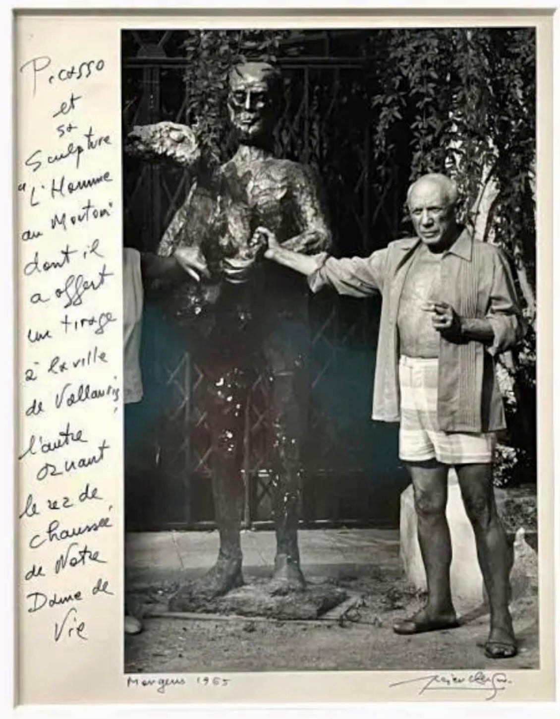 Photographie à la gélatine argentique signée à la main Photo Pablo Picasso Garden Lucien Clergue en vente 1