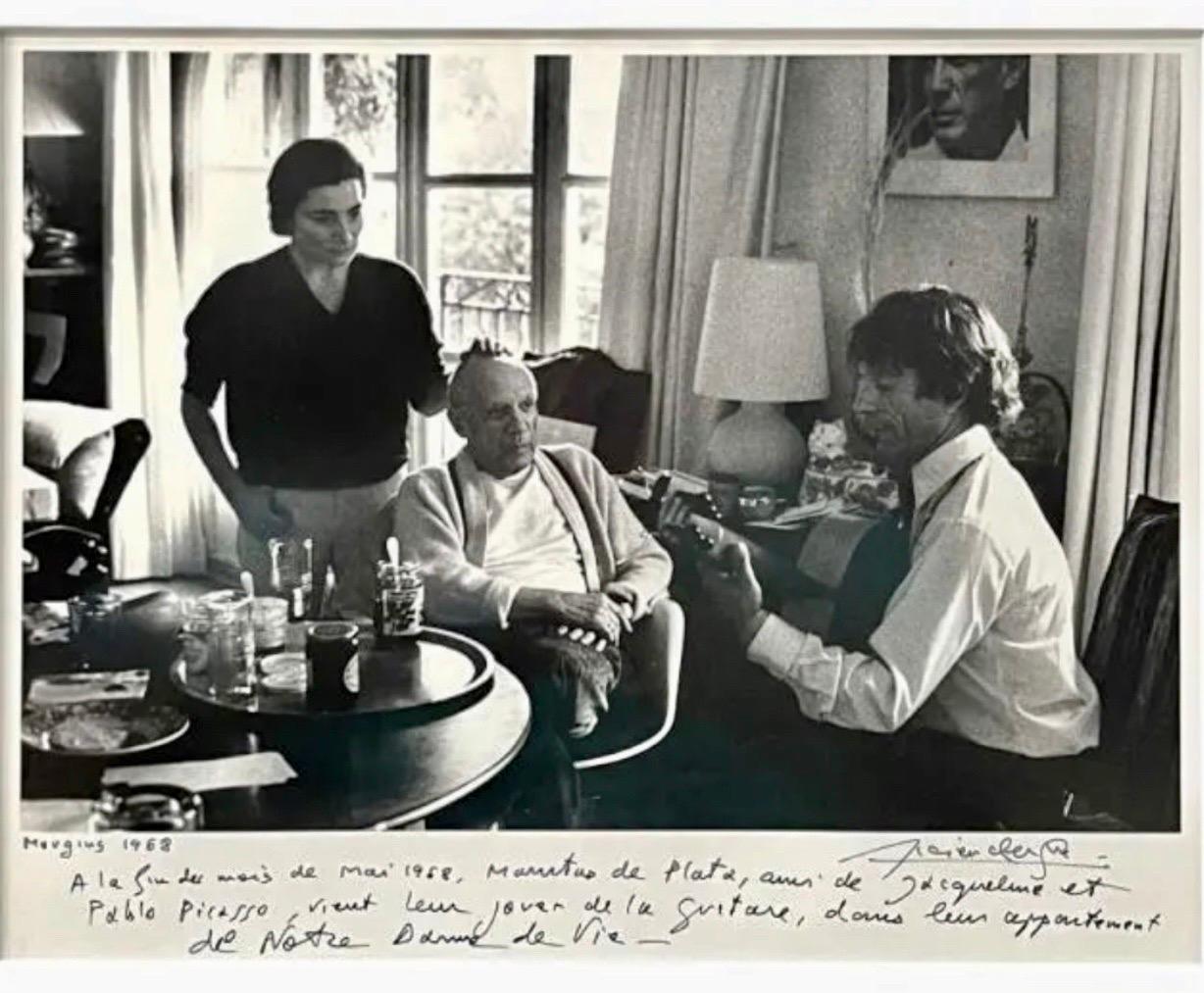 Silver Gelatin Photograph Hand Signed Photo Pablo Picasso Lucien Clergue For Sale 1