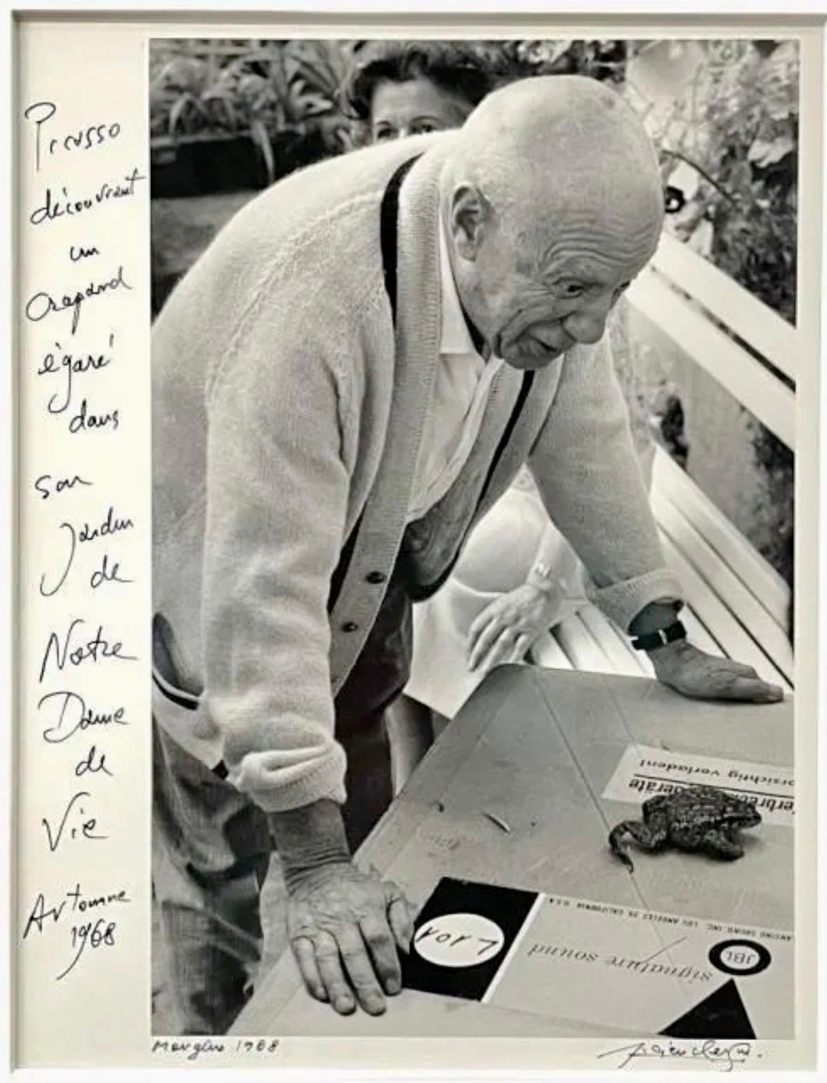 Silver Gelatin Photograph Hand Signed Photo Pablo Picasso Profile Lucien Clergue en vente 1