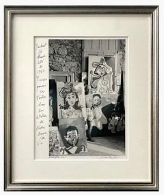 Used Silver Gelatin Photograph Hand Signed Photo Pablo Picasso Studio, Lucien Clergue