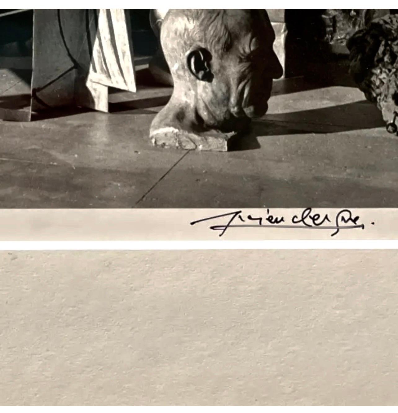 Silver Gelatin Photograph Hand Signed Photo Pablo Picasso Studio Lucien Clergue 1