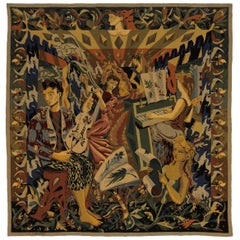 Retro Lucien Coutaud Aubusson Tapestry